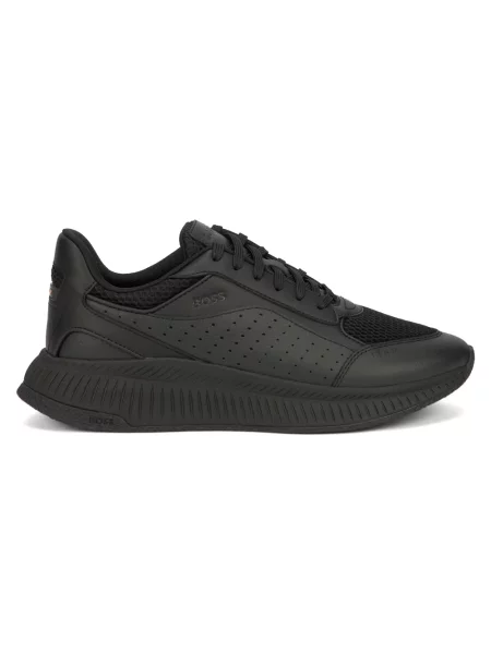 Sneakersy Boss skórzane czarne