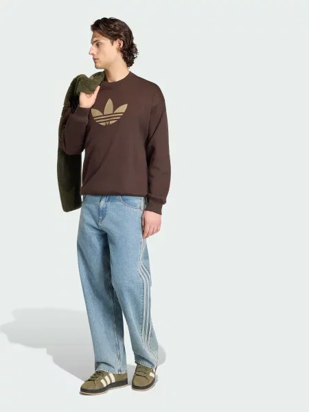 Широкі джинси adidas комбінований верх синій