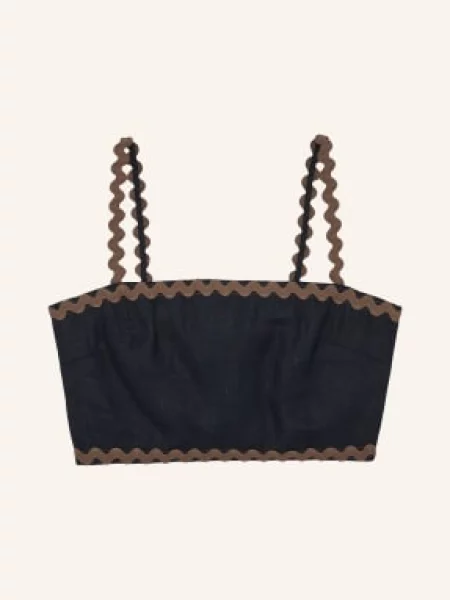 Crop top Reiss brązowy