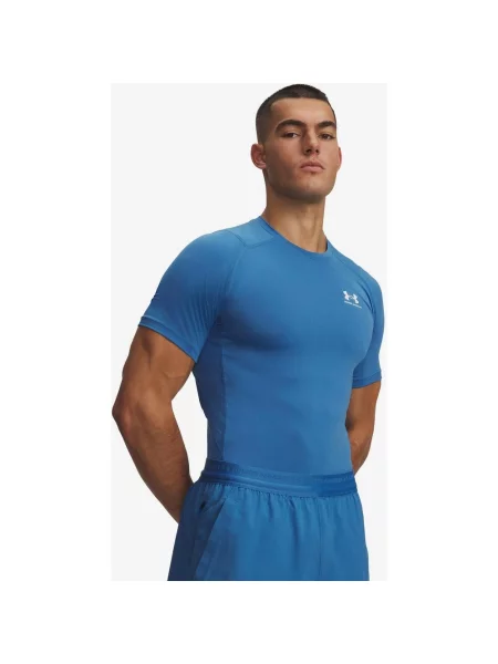 Koszulka z krótkim rękawem Under Armour HeatGear Compression intensywny S niebieski