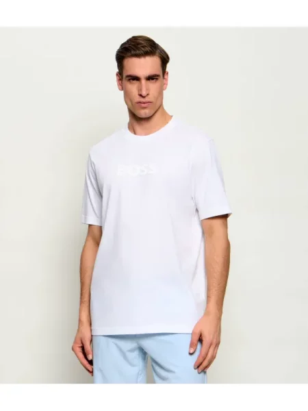 BOSS GREEN Tricou TS_Terrace alb