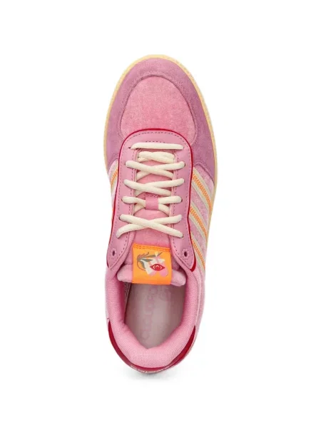 Ριγέ τρέξιμο μπουφάν Adidas με αυτόγραφο καφέ