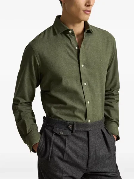 Siuvinėta pledinė marškiniai Polo Ralph Lauren ruoželis pilka
