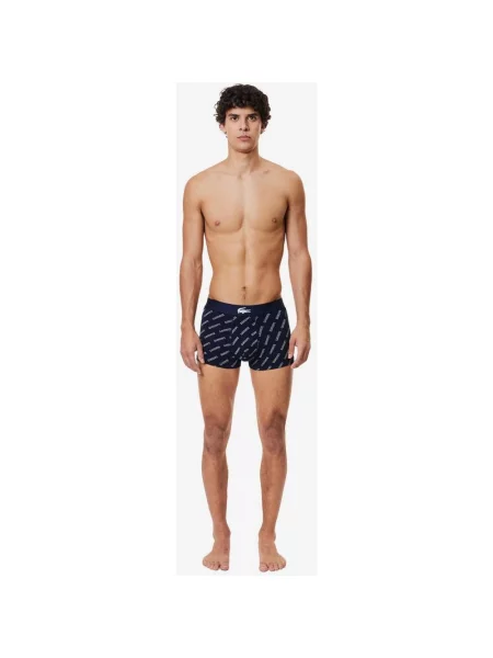 Bokserki Lacoste Stretch Cotton granatowe 3 sztuki XS niebieskie
