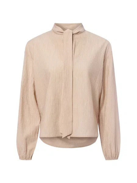 Opus Bluzka Z Wiązaniem Pod Szyją Fomantica beige beżowa