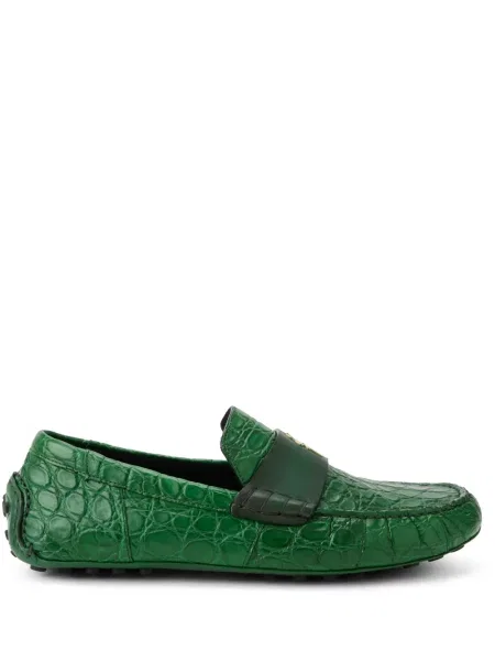 Pantofi loafer Ferragamo din piele verde