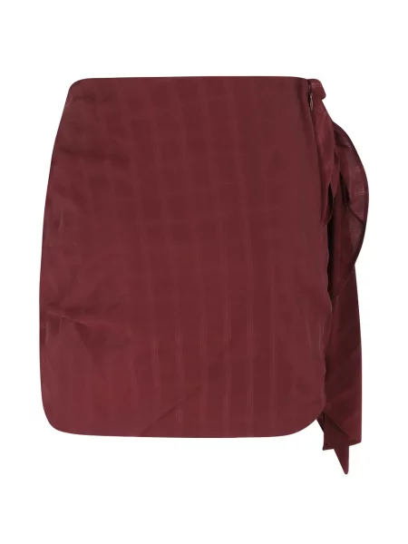 Fusta mini Isabelle Blanche în carouri cu imagine mini maro