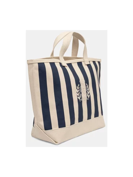 Sporty & Rich NY Crest torebka shopper beżowa