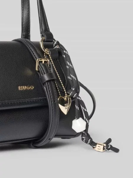 Torba na ramię z odpinanym paskiem na ramię model Clioh_Top Handle' Hugo czarna