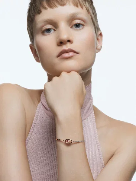 Bransoletka Swarovski różowa