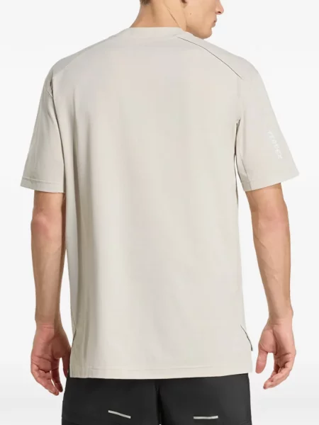 Scurt tricou Adidas alergare cu broderie portocaliu