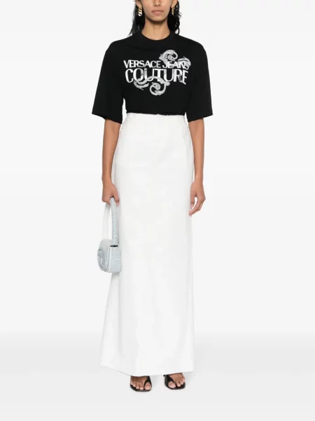 Raštuotas marškinėliai Versace Jeans Couture juoda