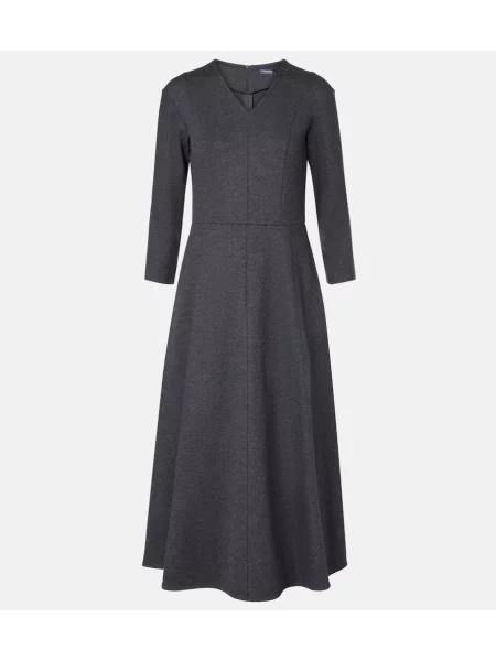 Sukienka midi S Max Mara do kolan garniturowa szara