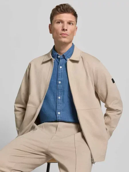 Boss Bluza Twist beige beżowa