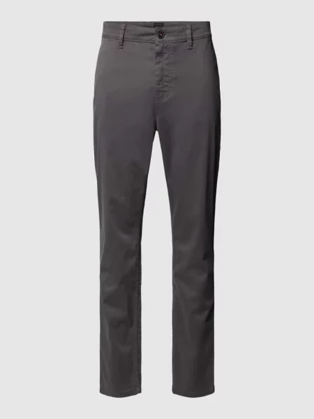 Chinosy o kroju tapered fit z wpuszczanymi w stylu francuskim Boss Orange