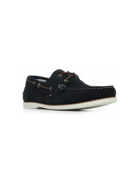 Tommy Hilfiger Polobotky Th Boat Shoe Core Suede Tmavomodrá modré