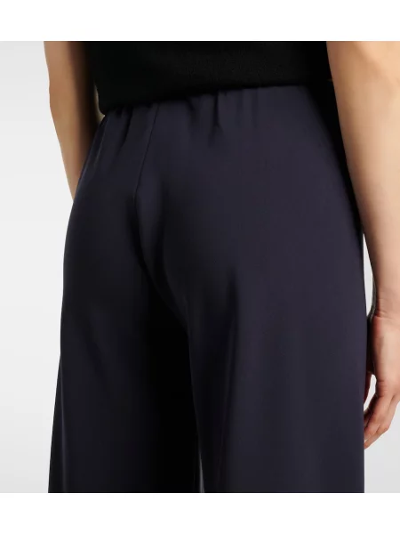 Pantaloni The Row cu picior lat albastru