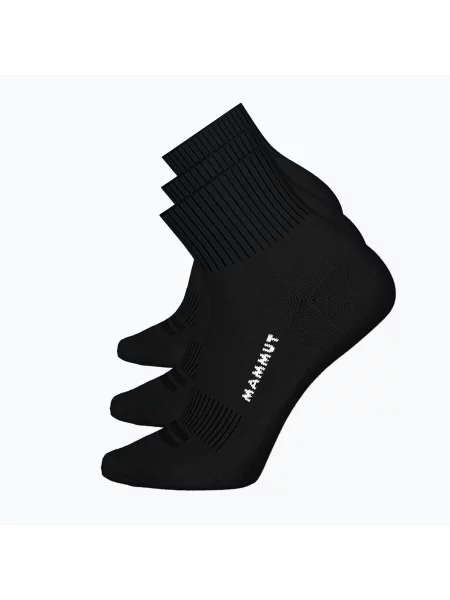 Шкарпетки Mammut Everyday Quarter 3 пари black/black/black чорні