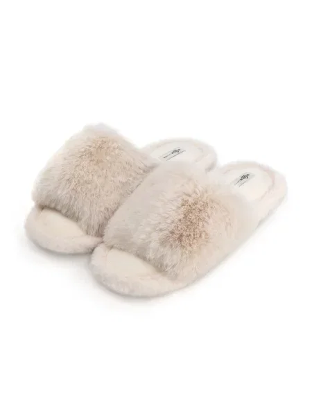 Искусственный мех тапочки Mbm My Home бежевые