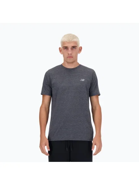 Мъжка тениска New Balance Sport Essentials Heathertech black heather черно