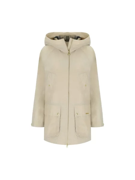 Parka Barbour z kapturem beżowa