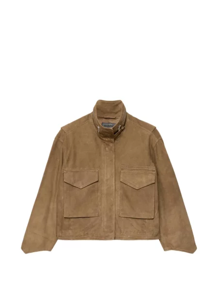 Велурено яке Allsaints кафяво