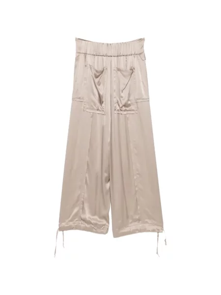 Pantaloni palazzo Yehuafan cu cordon