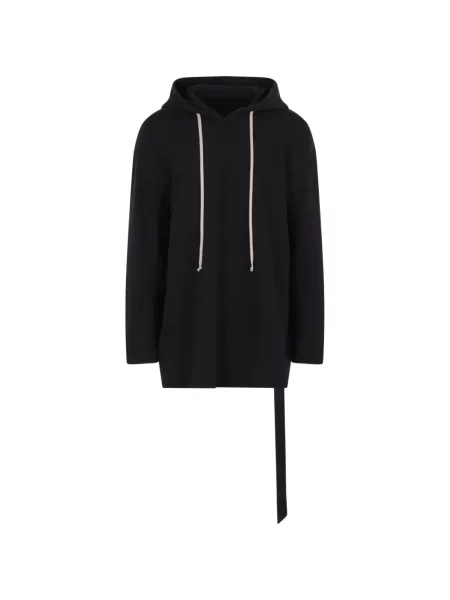 Hanorac cu glugă Rick Owens Drkshdw cu cordon negru