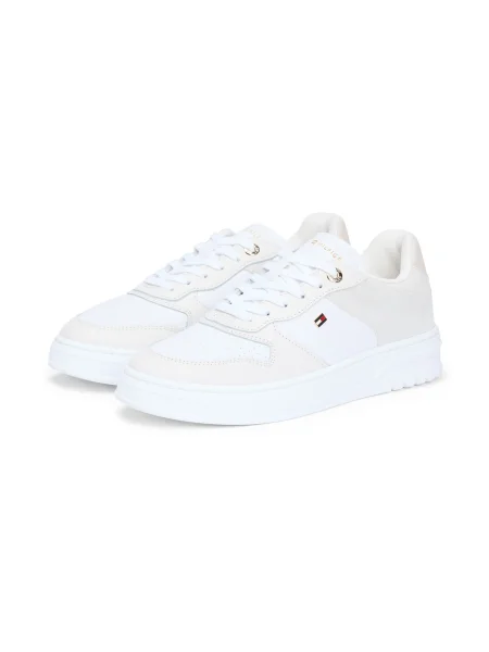 Tommy Hilfiger sneakers TH SPORTY CUPSOLE TUMBLED LTR alb