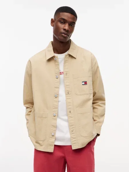 Tommy Jeans Geacă de primăvară-toamnă ESSENTIAL' bej