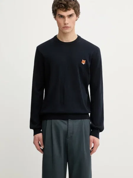 Maison Kitsuné pulover de lână Fox Head Merino Regular