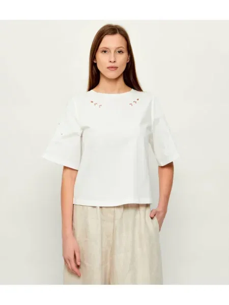 Weekend MaxMara Bluză WKDTARGA | Relaxed fit alb