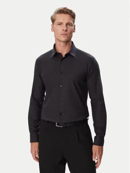 BOSS Cămașă Roan-K-F negru