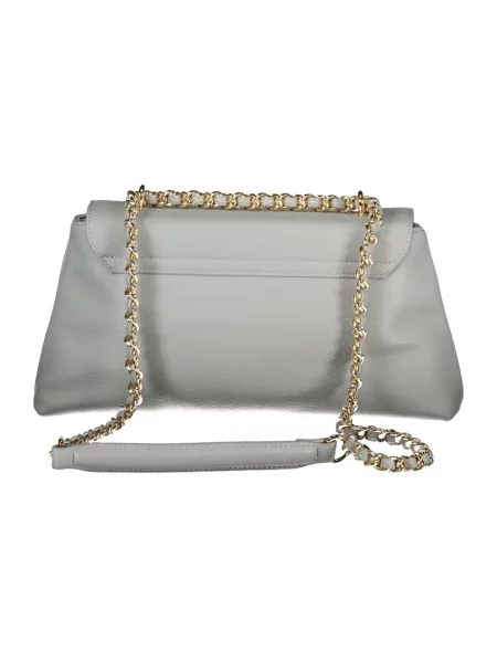 Lniana torebka na łańcuszku Valentino Bags szara