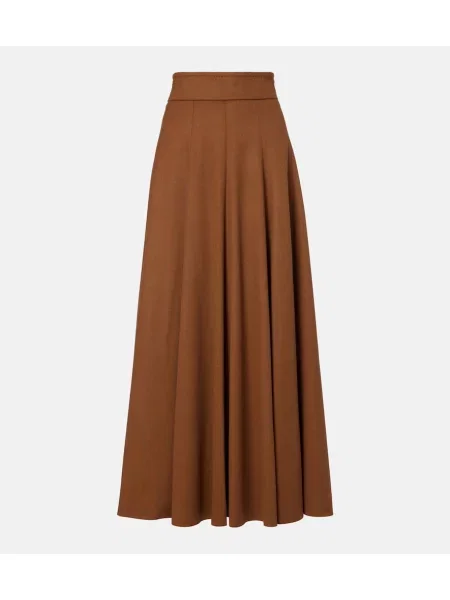 Maksi spódnica maxi Max Mara brązowa