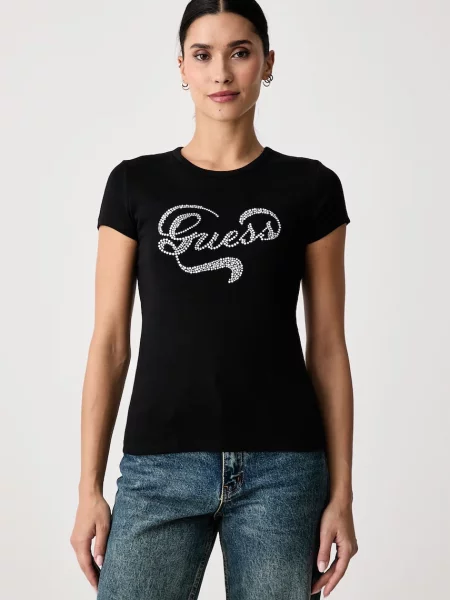 Guess tričko s AMALIA černé