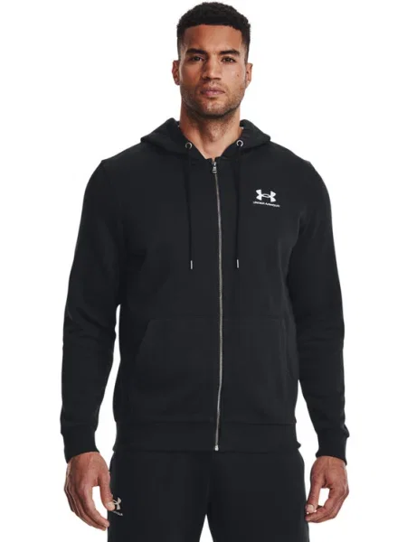 Under Armour Суитшърт UA Essential Fleece FZ Hood черен