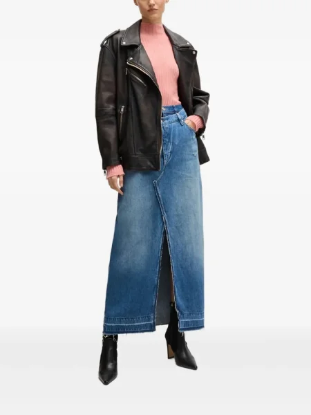 Fustă din denim Boss albastru