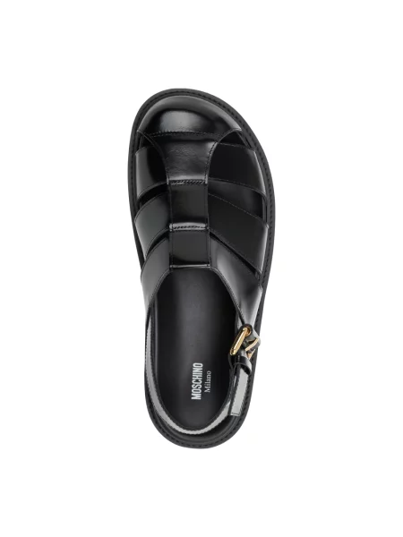 Sandały Moschino w paski czarne