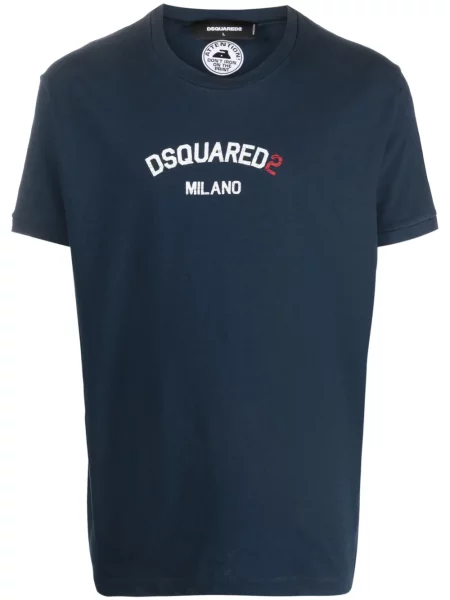 Tricou Dsquared2 cu imagine albastru