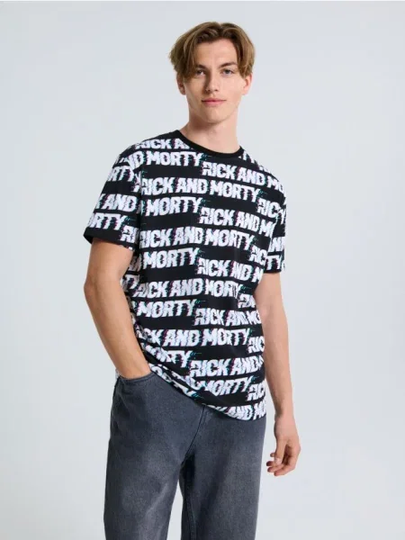 Sinsay Tričko s potiskem Rick and Morty černá