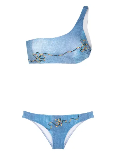 Bikini Amir Slama cu broderie albastru