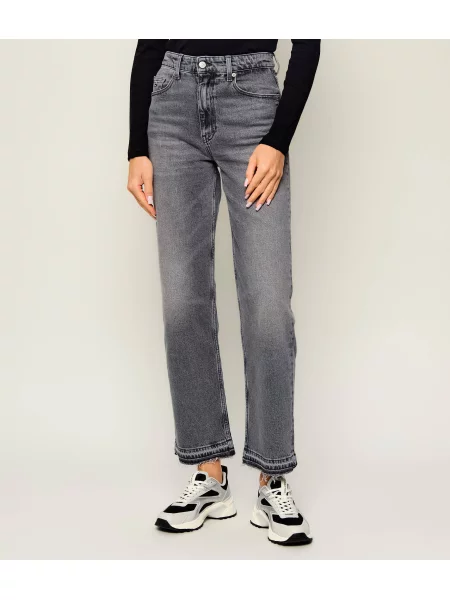 Tommy Jeans Blugi Layla | Straight fit | high rise gri