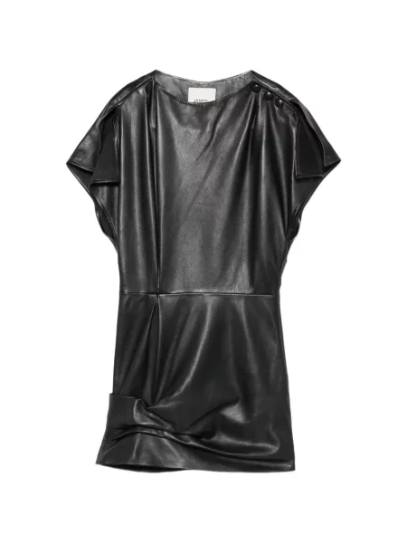 Rochie mini Isabel Marant din piele negru