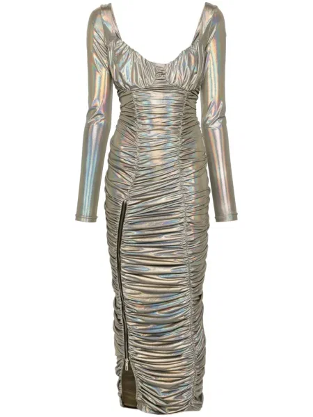 Maksi sukienka maxi Mitiliane Couture garniturowa szara