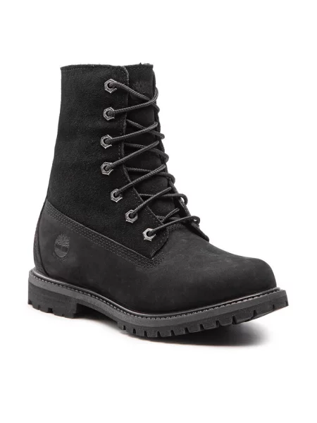 Флисовые треккинговые ботинки Timberland Тедди черные