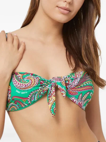 Top Mc2 Saint Barth cu imagine cu model paisley verde