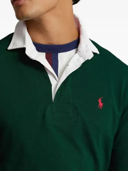 Поло тениска Polo Ralph Lauren бродирана зелено