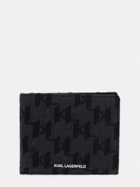 Karl Lagerfeld portofel pentru bărbați K/MONOGRAM negru