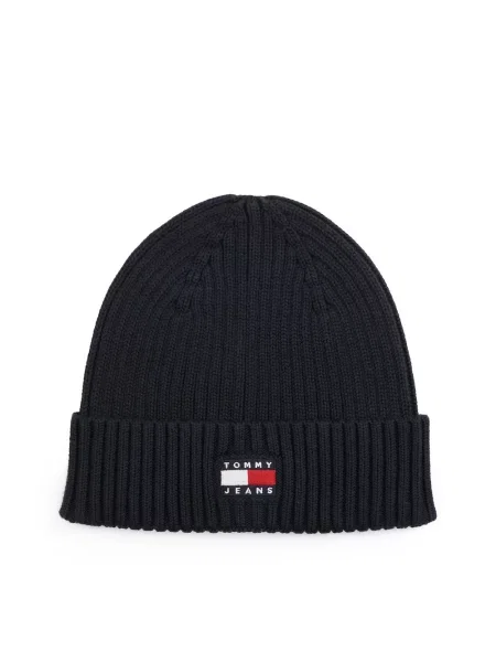 Tommy Jeans czapka beanie niebieska